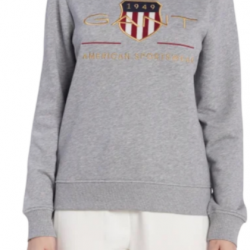 GANT AMERICAN SPORTSWEAR ΓΚΡΙ ΛΑΙΜΟΚΟΨΗ ΓΥΝΑΙΚΕΙΟ
