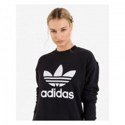 ΓΥΝΑΙΚΕΙΑ ΦΟΥΤΕΡ ΛΑΙΜΟΚΟΨΗ ADIDAS BIG LOGO TREFOILD ΜΑΥΡΟ