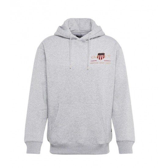 ΑΝΔΡΙΚΟ ΦΟΥΤΕΡ GANT AMERICAN SPORTSWEAR ΓΚΡΙ ME ΚΟΥΚΟΥΛΑ