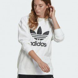 ΓΥΝΑΙΚΕΙΑ ΦΟΥΤΕΡ ΛΑΙΜΟΚΟΨΗ ADIDAS BIG LOGO TREFOILD ΛΕΥΚΟ